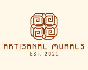 Tribal Mayan Flower logo design