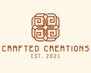 Tribal Mayan Flower logo design