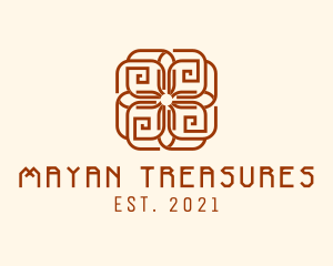 Tribal Mayan Flower logo