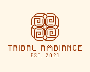 Tribal Mayan Flower logo design