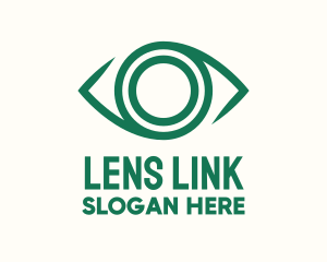 Green Eye Lens logo design