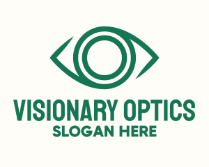 Green Eye Lens logo design