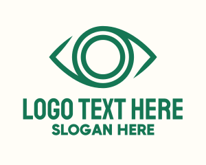 Camera - Green Eye Lens logo design
