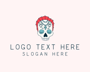 Religious Sugar Skull logo