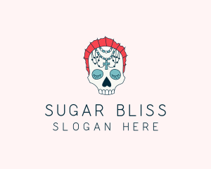 Religious Sugar Skull logo design
