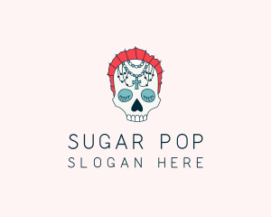 Religious Sugar Skull logo design