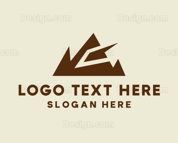 Geometric Mountain Range Logo