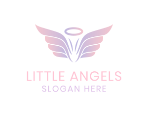 Pastel Angel Wings logo design