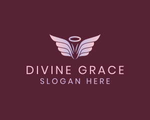 Pastel Angel Wings logo design