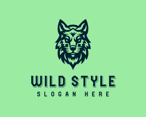 Wild Coyote Wolf logo design