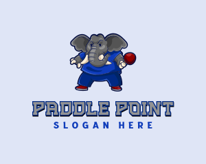 Elephant Ping Pong Championship logo design