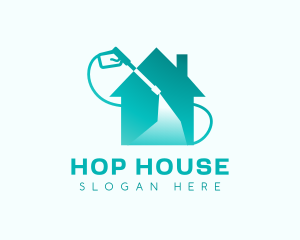 Gradient House Pressure Washing logo design