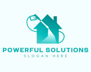 Gradient House Pressure Washing logo design