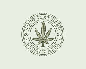 Medical Weed Emblem logo