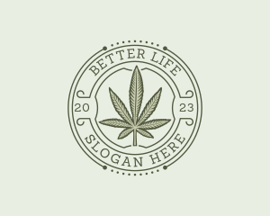 Medical Weed Emblem Logo