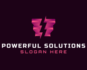 Energy Lightning Bolt logo design