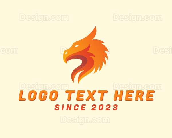 Fire Dragon Phoenix Logo