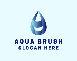 Water Droplet Refilling Station logo design