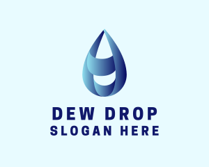 Water Droplet Refilling Station logo design