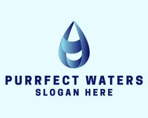 Water Droplet Refilling Station logo design