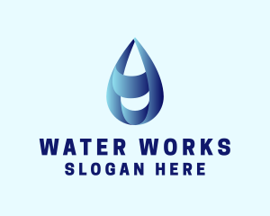 Water Droplet Refilling Station logo design