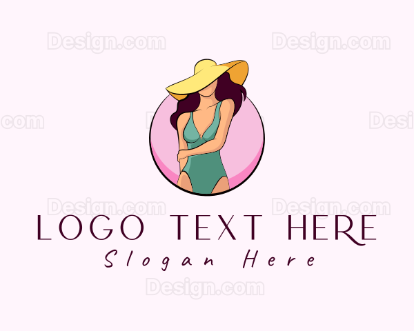 Swimsuit Fashion Hat Logo