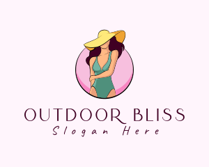 Swimsuit Fashion Hat  logo design