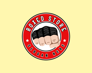 Boxing Fist Gym logo design