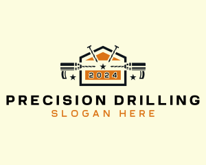 Drill Screw Construction logo design