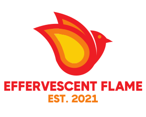 Flaming Flying Dove logo design