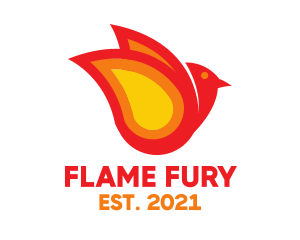 Flaming Flying Dove logo design