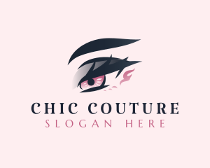 Woman Beauty Eyelashes logo design