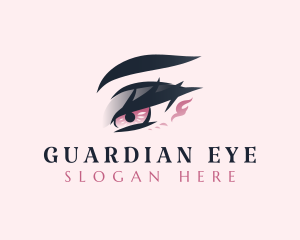 Woman Beauty Eyelashes logo design