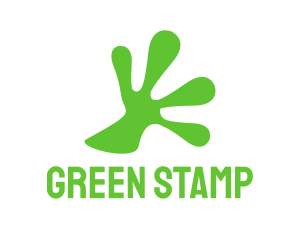 Green Frog Hand logo design