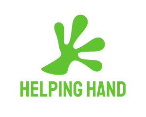 Green Frog Hand logo design