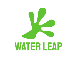 Green Frog Hand logo