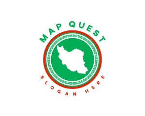 Iran Nation Map logo design