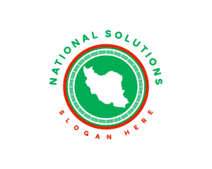 Iran Nation Map logo design