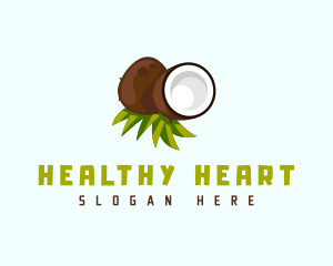 Healthy Coconut Fruit  logo design