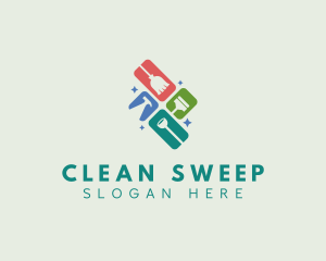 Cleaning Tools Housekeeping  logo design