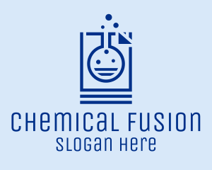 Lab Flask Document Research logo design