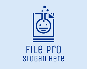 Lab Flask Document Research logo design