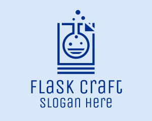 Lab Flask Document Research logo design