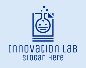 Lab Flask Document Research logo design