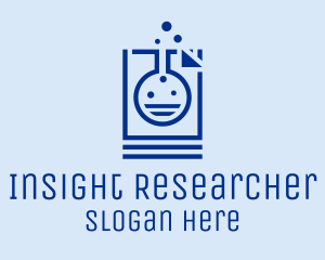 Lab Flask Document Research logo design