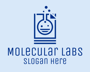 Lab Flask Document Research logo design