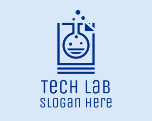 Lab Flask Document Research logo design