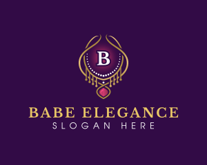 Luxury Necklace Jewelry logo design