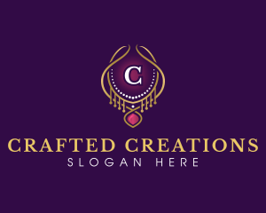 Luxury Necklace Jewelry logo design