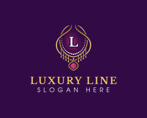 Luxury Necklace Jewelry logo design